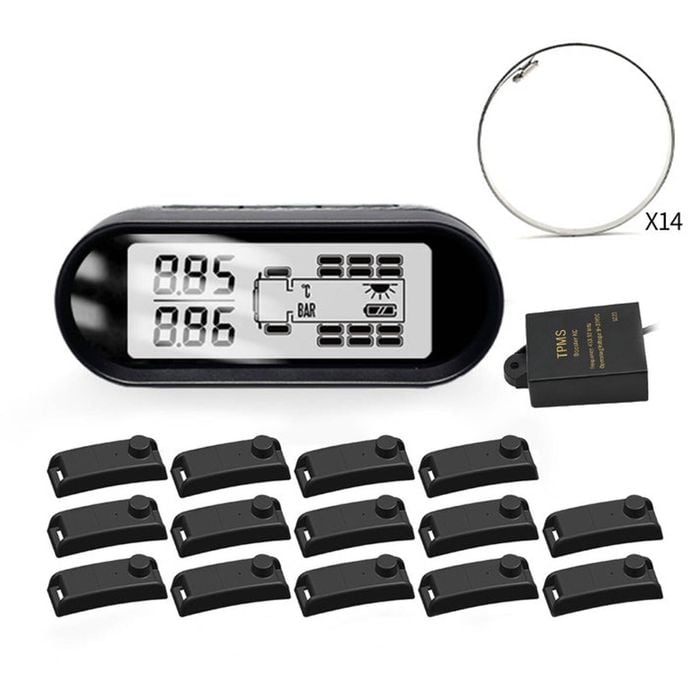 Promata Mata T2 Solar Tyre Pressure Monitor For Trucks - 14 Internal Sensors - With Booster