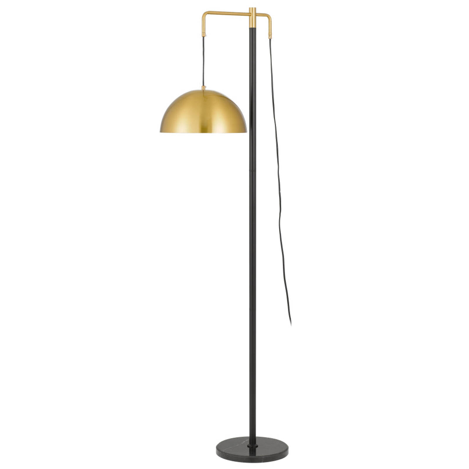 Telbix Marthos Modern Standing Floor Lamp Light Marble Metal Black Antique Gold product image