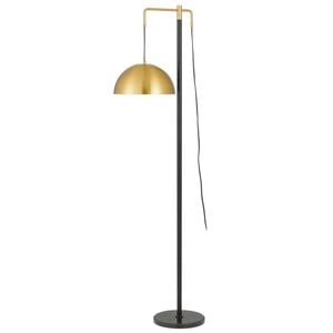 Telbix Marthos Modern Standing Floor Lamp Light Marble Metal Black Antique Gold