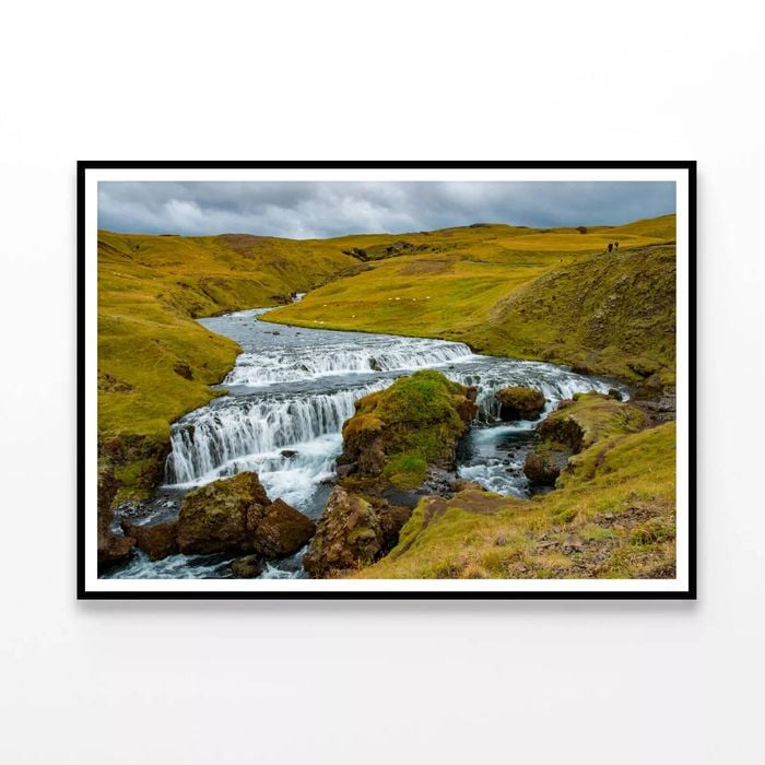 Waterfall Fosstorfufoss Europe  Print 100% Australian Made 90x60cm  (Poster)