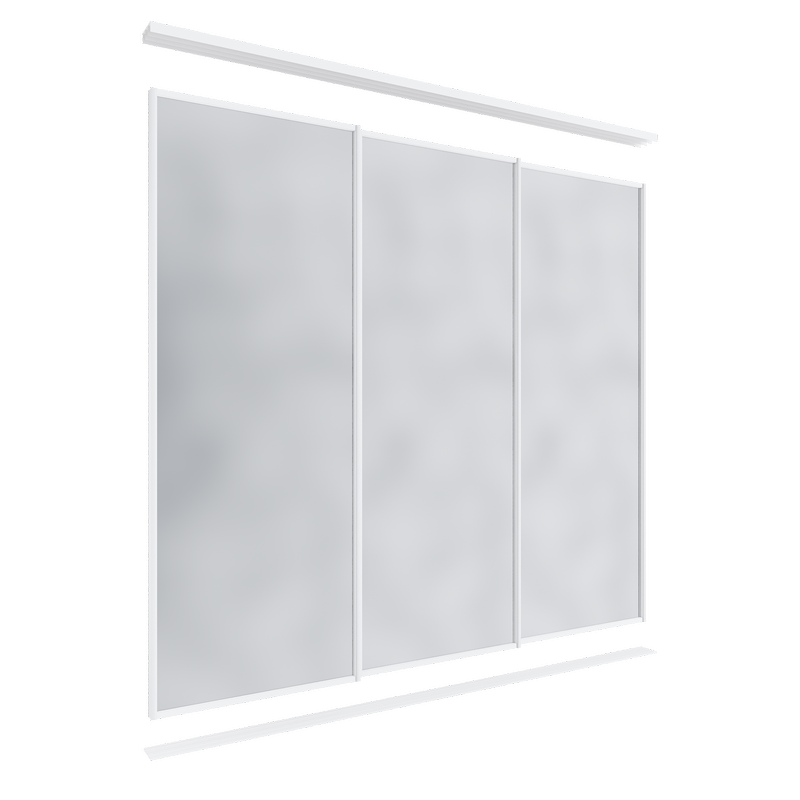 2400 x 1801-2700mm 3 Mirror Wardrobe Door Package