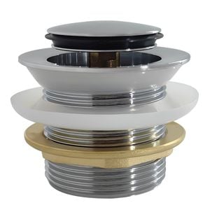 Kinetic 40mm Chrome Non-Overflow Pop-Up Bath Waste