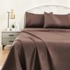 LINENOVA 100% Cotton Luxury Soft Sheet Set-Chocolate Queen