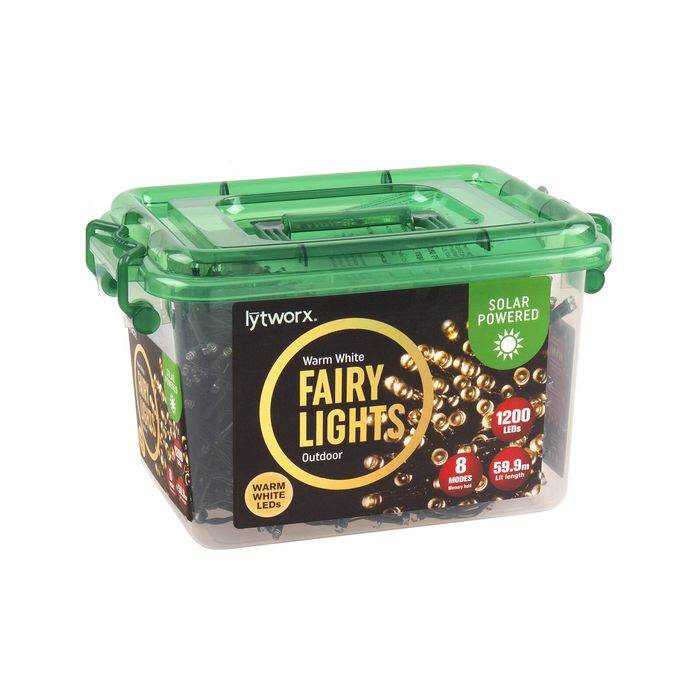 Lytworx Warm White Solar Fairy Lights - 1200 Pack