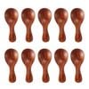 Anygleam Dark Brown 10 pcs Wooden Kitchen Spoon Kitchen Tableware