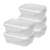 Harbour Housewares Glass Food Storage Containers with Lids - 640ml - Pack of 5