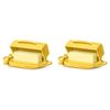 2x Butterie Plastic Flip Top Lid Butter Dish W/ Spreader Yellow 22.9x14cm