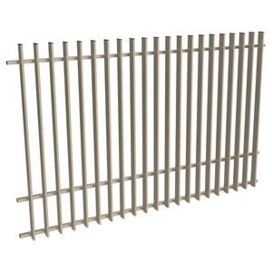 ProtectorAl 1201-2399W x 1500H Paperbark Aluminium Radiator Pool Fence Panel with mid rail