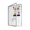 NEO Lockable Notice Case with Whiteboard and Hinged Door 1200x900mm