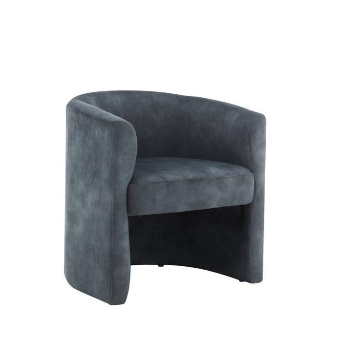 Maestro Furniture Jacelyn Velvet Fabric Accent Lounge Dining ArmChair Blue