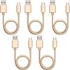 iWill 5 Pack 1m Data Transfer Charger Charging Micro USB Cable Cord Bulk Braided Gold Nylon