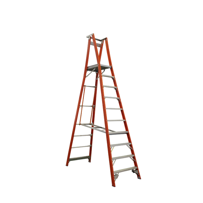 INDALEX 3.0m 150kg Industrial Fibreglass Pro Series Platform Ladder