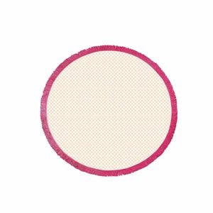 J.Elliot Koel Round Cotton Turkish Towel Orange/ Pink