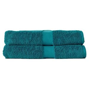 2pc Canningvale Royal Splendour Bath Sheet Set Oceano Teal