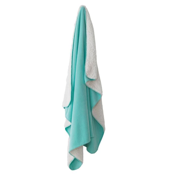 Bianca Montana Sherpa Throw Rug Mint 125 x 160 cm