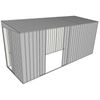 Build-a-Shed 1.5 x 4.5 x 2m Double Sliding Side Door Skillion Shed - Zinc