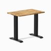 Desky Fixed Height Mini Hardwood Office Desk Matte Black Frame 80cm