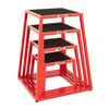 Smai Steel Plyo Box Set - 4 Pack Stackable - Black / Red