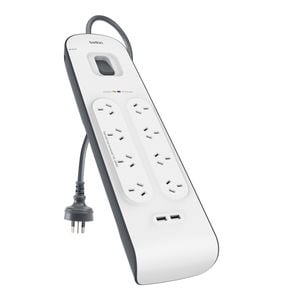 Product.Belkin SurgePlus 8 Outlet 2 USB Surge Protector Powerboard.4420418.AU.mainimage