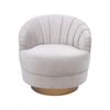 Bronte Fabric Swivel Occasional Chair Lounge Seat Cream