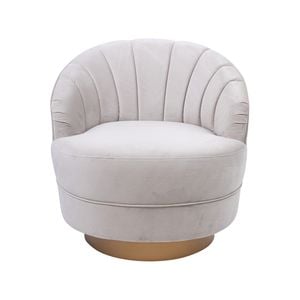 Bronte Fabric Swivel Occasional Chair Lounge Seat Cream