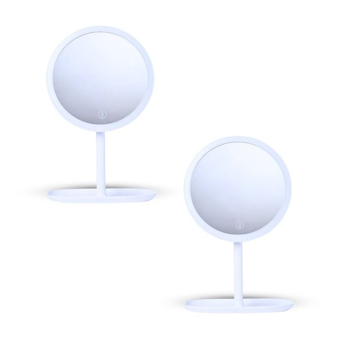 SOGA 2X 26cm Round LED Vanity Mirror