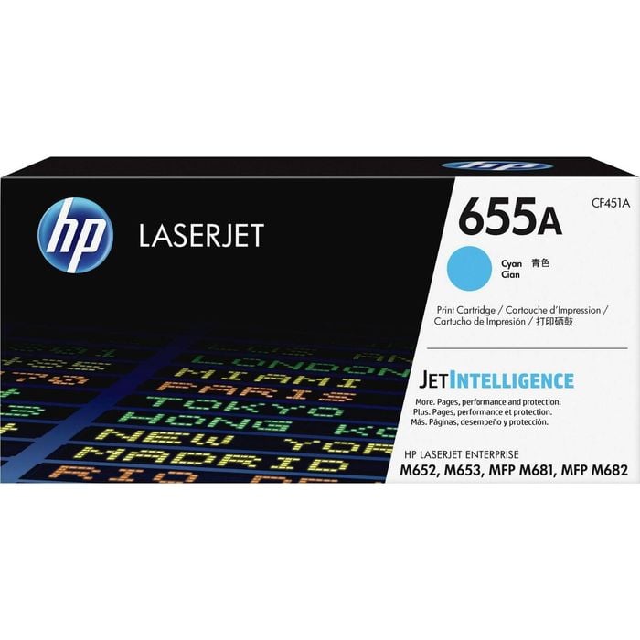 Hp 655a Original Laser Toner Cartridge - Cyan - 1 / Pack - 10500 Pages