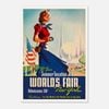 Galrie Vintage 1939 See The World's Fair New York Travel Poster Timeless Charm Artwork, Poster Only, A3 30 x 42cm (12 x 16inch)