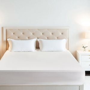 Bas Phillips Bamboo Mattress Protector Fully Fitted Double White