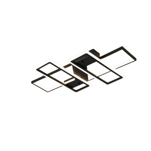 LED Modern Ceiling Light,Chandeleirs, 80W (Black)