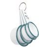 Argon Tableware Measuring Cup Set - Green - 4 Piece Stackable Nesting Metal Kitchen Gadget Utensils Set Enamel Measuring Cups