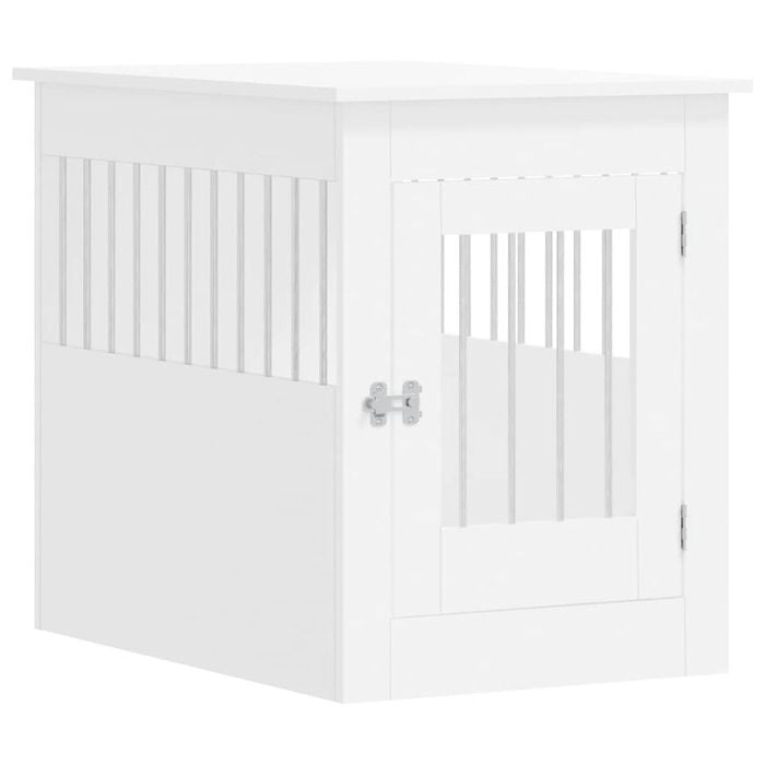 vidaXL Dog Crate Furniture Kennel Animal House Pet Cage White Engineered Wood