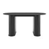 Design Square Galene Wooden Rectangular Kitchen Dining Table 160cm Slat Black
