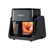 Devanti Air Fryer 5.5L Dual Zone Fryers Electric Cooker with Top BBQ Grill & Bot