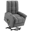 vidaXL Lift Chair Massage Chair Lift Recliner Chair Armchair Light Grey Fabric