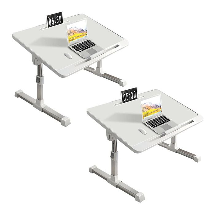 SOGA 2X 60x40cm White Small Foldable Laptop Bed Table