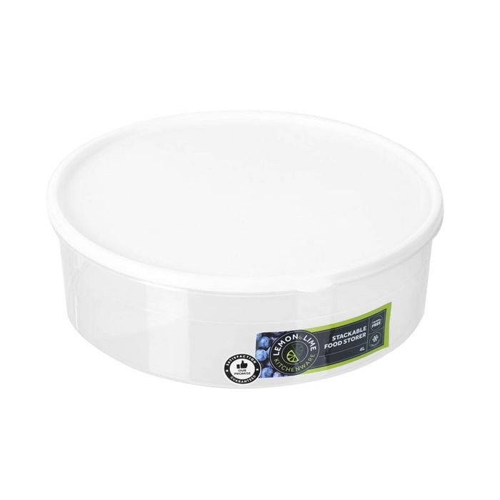 Lemon & Lime Keep Fresh Stackable Food Storer 4L Round 28X27X8.5cm