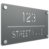 ProtectorAl 380 x 220mm Light Charcoal ACM Cut Through Custom House Sign