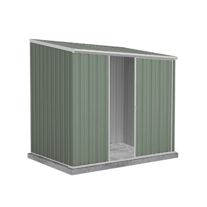 Absco Sheds 2.26 x 1.52 x 2.08m Pale Eucalypt Ezislider Single Sliding Door Garden Shed