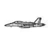 Ignite Laser Boeing EA-18G Growler Silhouette Metal Wall Art Rustic Metal 23.6inch/60cm