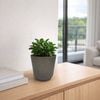 Eden 18cm Brown Round Stonelite Self Watering Plastic Pot
