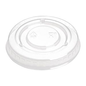 Fiesta PET Bagasse Cup Lids Recyclable Clear Stackable Takeaway Beverage Covers 8mm Pack of 1000