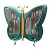 SOGA Green Butterfly Shape Wall-Mounted Makeup Organiser