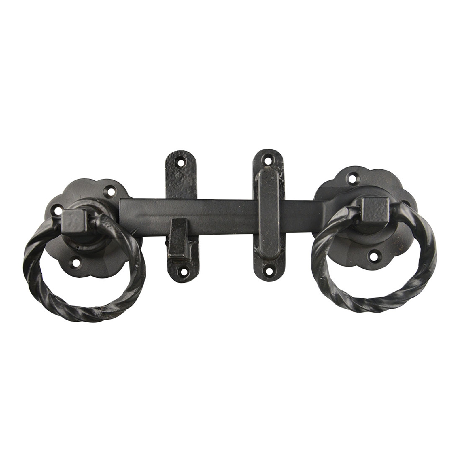 Pinnacle 175mm Black Gothic Ring Gate Latch Set Bunnings Australia