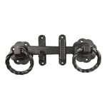 Pinnacle 175mm Black Gothic Ring Gate Latch Set