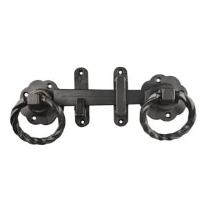 Pinnacle 175mm Black Gothic Ring Gate Latch Set