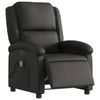 vidaXL Electric Massage Recliner Chair Armchair Single Sofa Black Real Leather