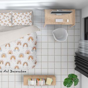 3D White Rainbow Quilt Cover Set Bedding Set Duvet Cover Pillowcases SF80
