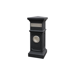 Northcote Pottery 36 x 90cm Charcoal Plymouth Pillar Letterbox