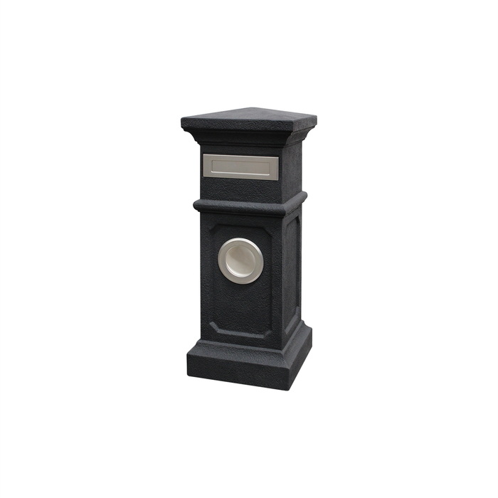 Northcote Pottery 36 x 90cm Charcoal Plymouth Pillar Letterbox